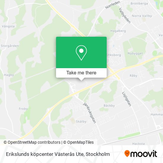 Erikslunds köpcenter Västerås Ute map