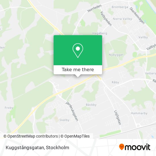 Kuggstångsgatan map