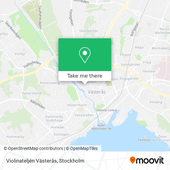 Violinateljén Västerås map