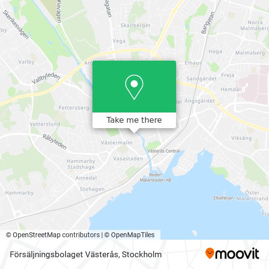 Försäljningsbolaget Västerås map