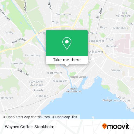 Waynes Coffee map