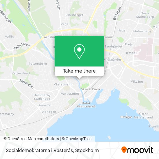 Socialdemokraterna i Västerås map