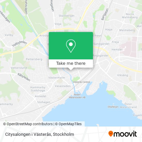 Citysalongen i Västerås map