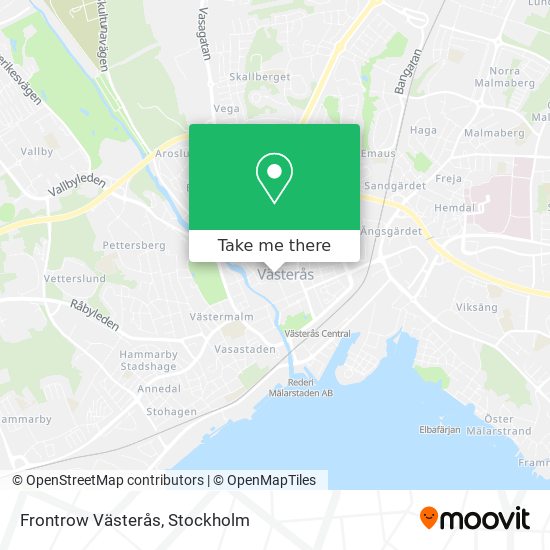 Frontrow Västerås map