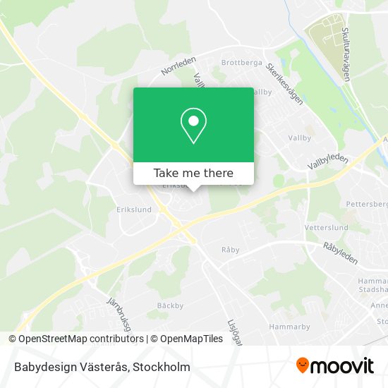 Babydesign Västerås map