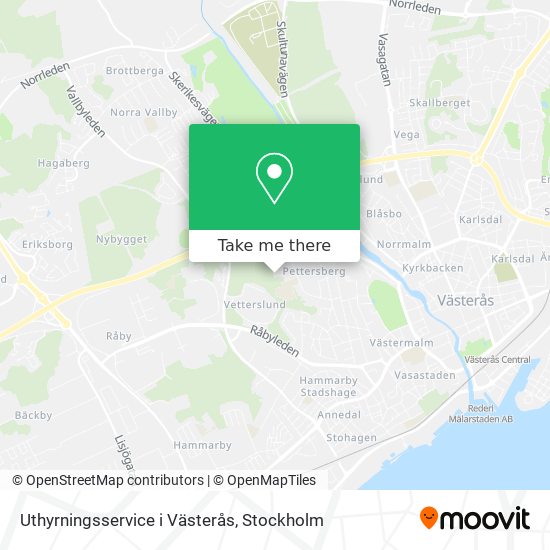 Uthyrningsservice i Västerås map