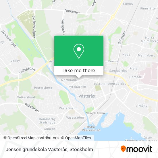 Jensen grundskola Västerås map