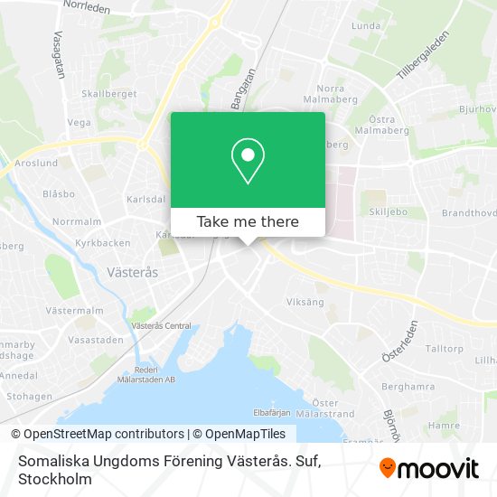 Somaliska Ungdoms Förening Västerås. Suf map