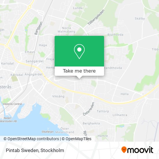 Pintab Sweden map