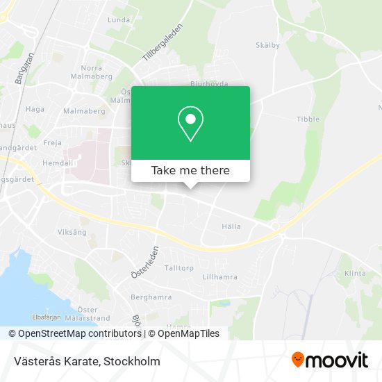 Västerås Karate map