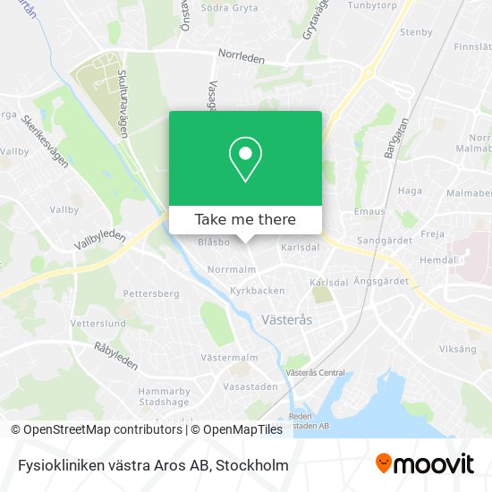 Fysiokliniken västra Aros AB map