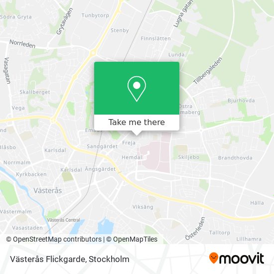 Västerås Flickgarde map