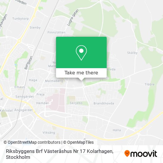 Riksbyggens Brf Västeråshus Nr 17 Kolarhagen map