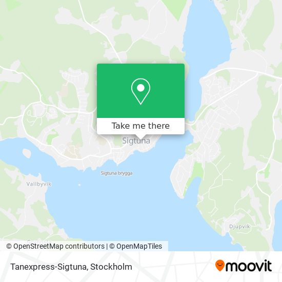 Tanexpress-Sigtuna map