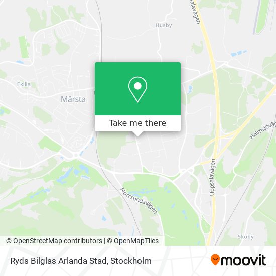 Ryds Bilglas Arlanda Stad map