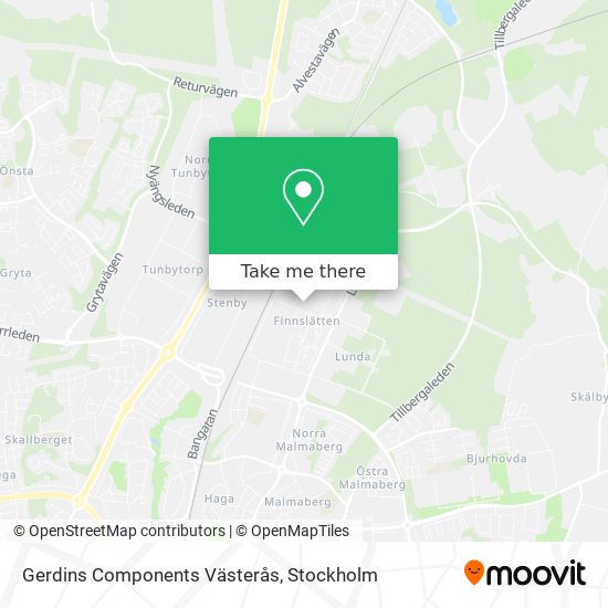 Gerdins Components Västerås map