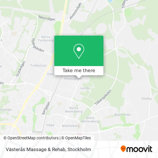 Västerås Massage & Rehab map