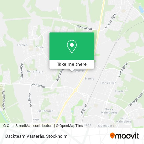 Däckteam Västerås map