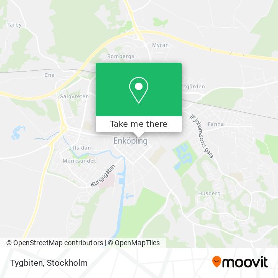 Tygbiten map