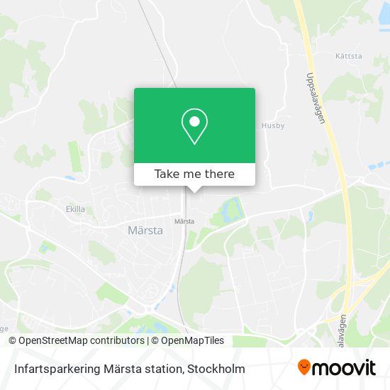 Infartsparkering Märsta station map