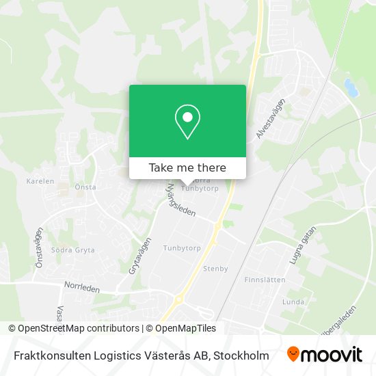 Fraktkonsulten Logistics Västerås AB map