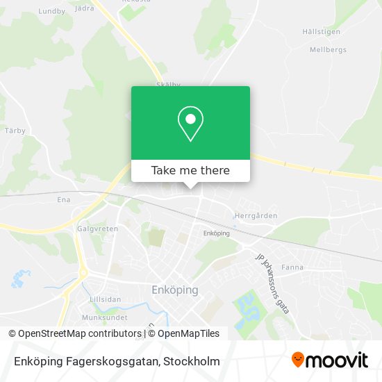 Enköping Fagerskogsgatan map