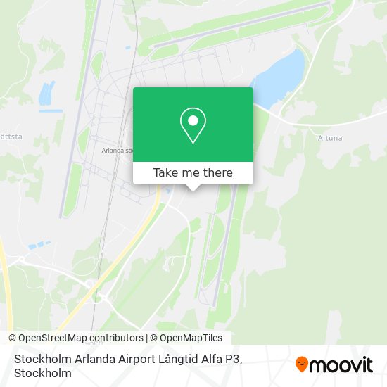 Stockholm Arlanda Airport Långtid Alfa P3 map