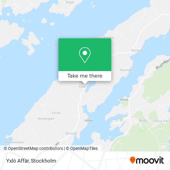 Yxlö Affär map