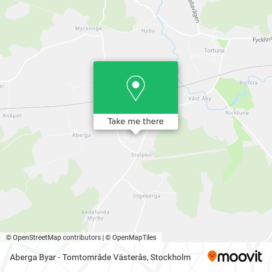 Aberga Byar - Tomtområde Västerås map