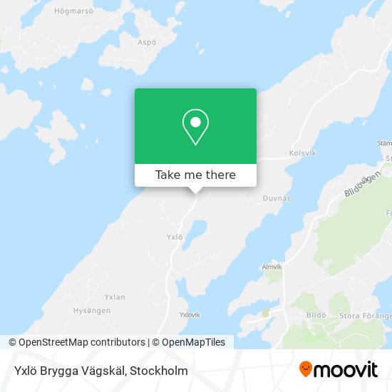 Yxlö Brygga Vägskäl map