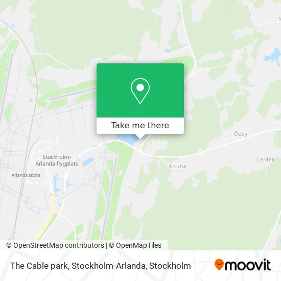 The Cable park, Stockholm-Arlanda map