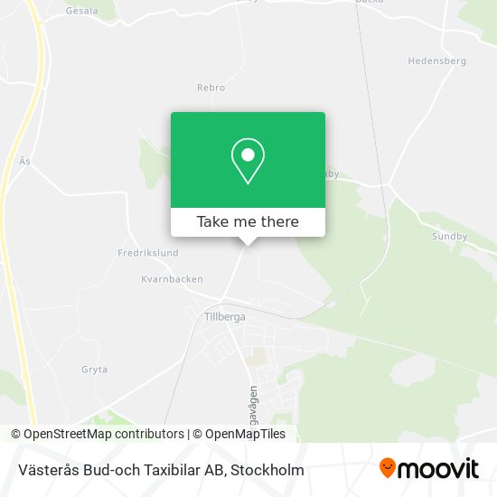 Västerås Bud-och Taxibilar AB map