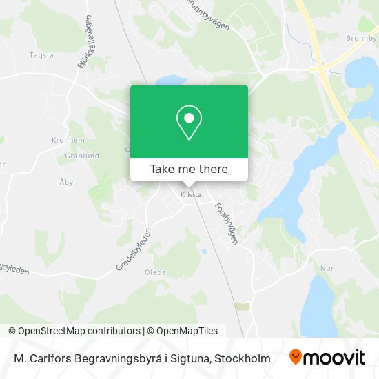 M. Carlfors Begravningsbyrå i Sigtuna map