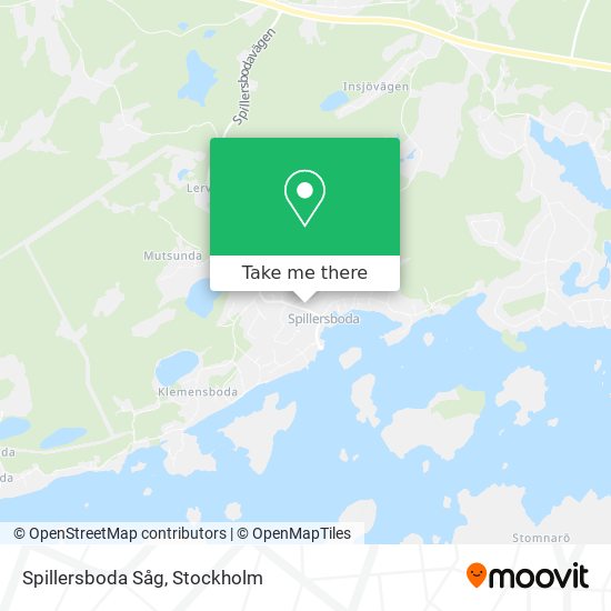 Spillersboda Såg map