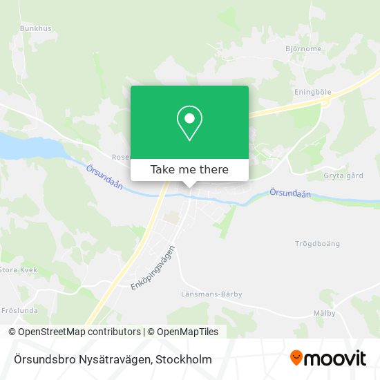 Örsundsbro Nysätravägen map