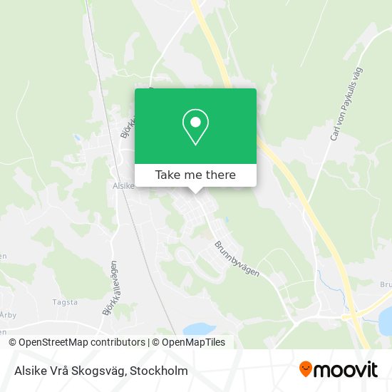 Alsike Vrå Skogsväg map