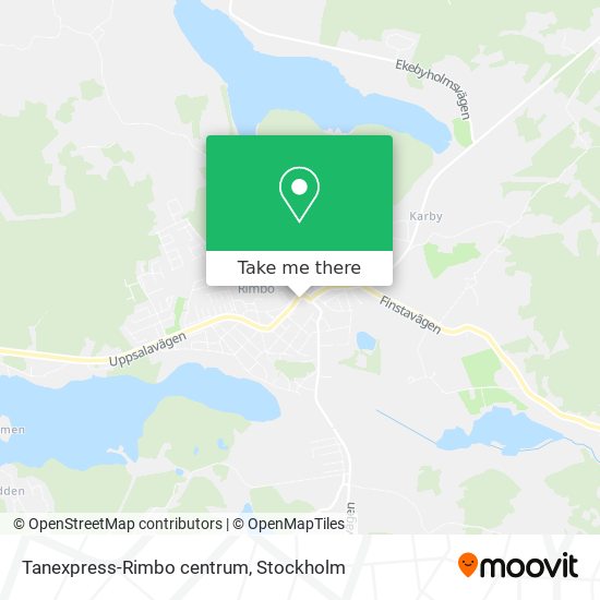 Tanexpress-Rimbo centrum map