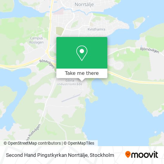 Second Hand Pingstkyrkan Norrtälje map