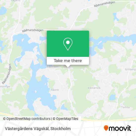 Västergårdens Vägskäl map