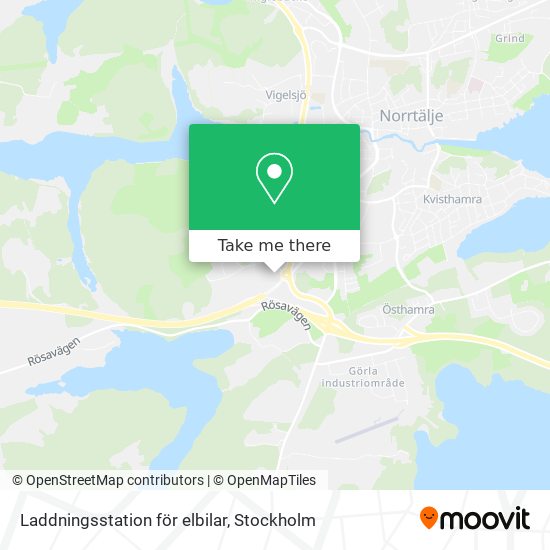 Laddningsstation för elbilar map