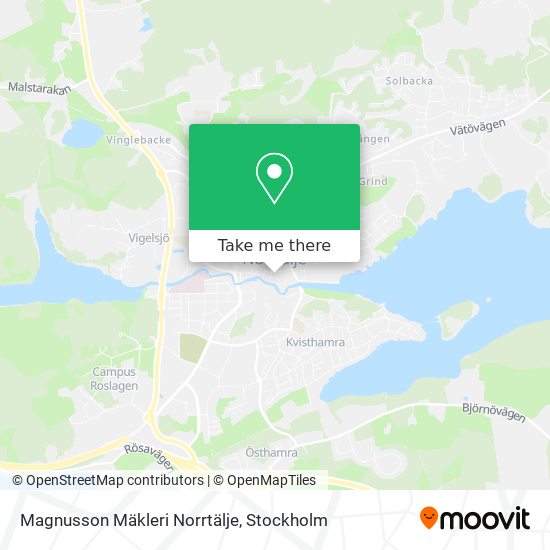 Magnusson Mäkleri Norrtälje map