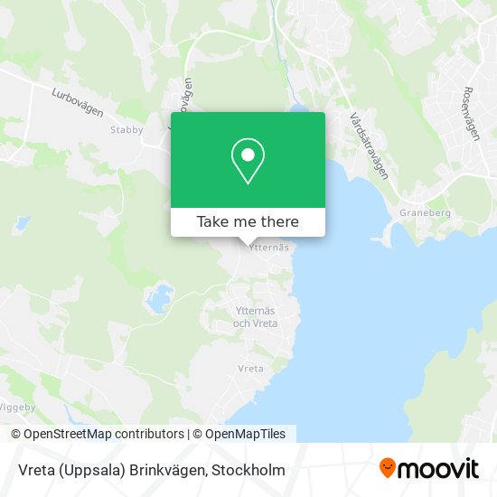 Vreta (Uppsala) Brinkvägen map