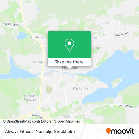 Always Fitness. Norrtälje map