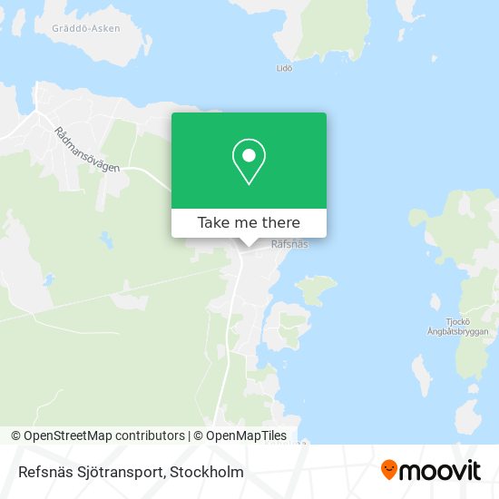 Refsnäs Sjötransport map