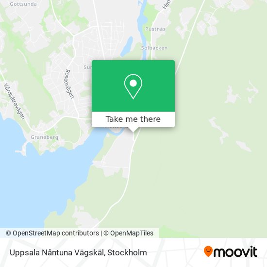 Uppsala Nåntuna Vägskäl map