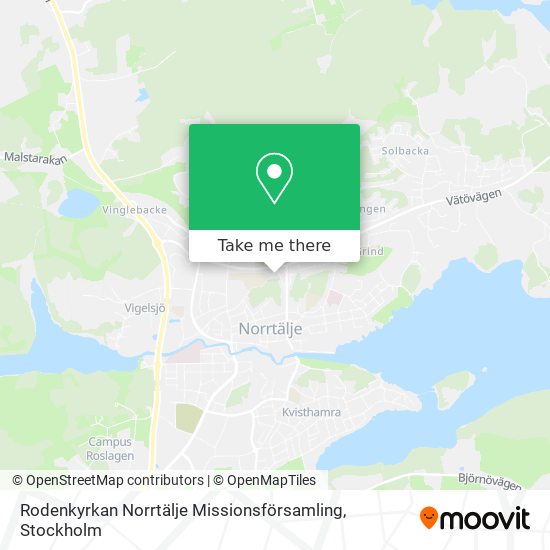 Rodenkyrkan Norrtälje Missionsförsamling map