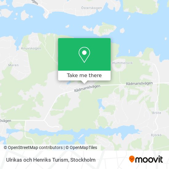 Ulrikas och Henriks Turism map