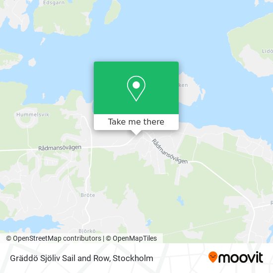 Gräddö Sjöliv Sail and Row map