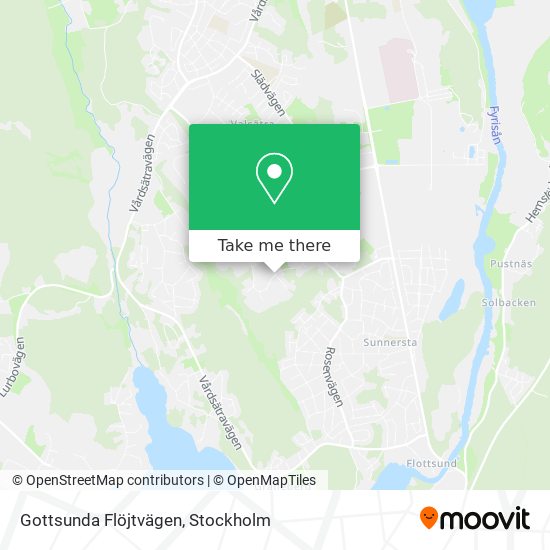 Gottsunda Flöjtvägen map