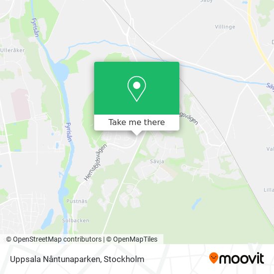 Uppsala Nåntunaparken map